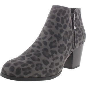 Style & Co. Womens NEW Masrinaaf Gray Suede Block Heel Ankle Booties Shoes